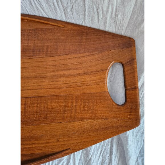 Vintage Staved Teak Surfboard Wood Danmark Tray Jens Quistgaard Made in Denmark, - Picture 10 of 10